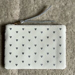 Leather Heart Zippered Pouch